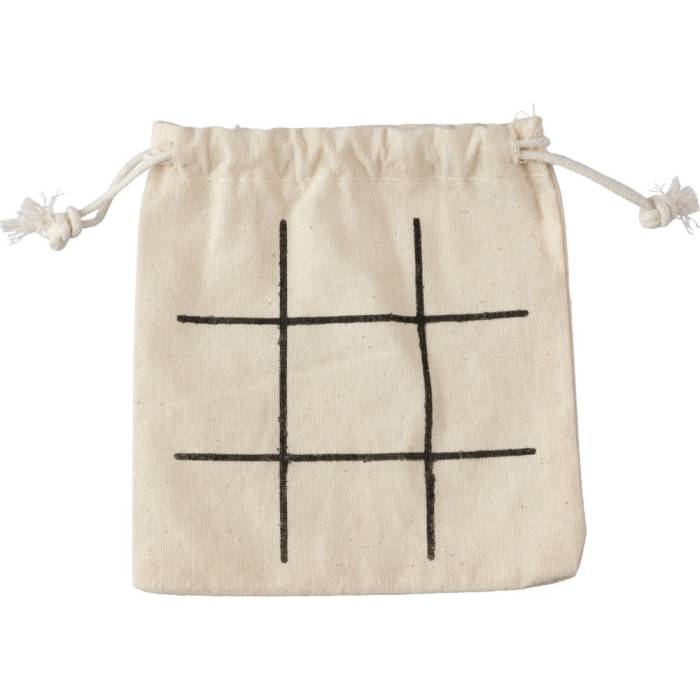 Tic-tac-toe játék natúr fából, natúr