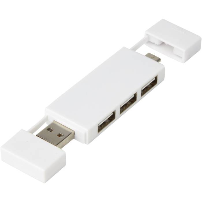 Mulan dual USB 2.0 hub, fehér - fehér<br><small>GO-12425101</small>