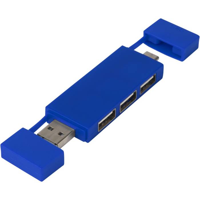 Mulan dual USB 2.0 hub, kék - kék<br><small>GO-12425153</small>