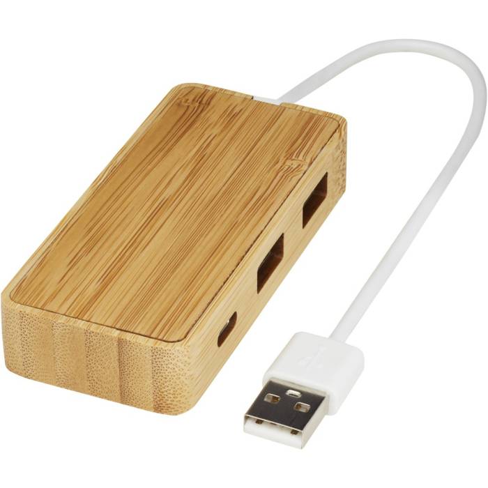 Tapas bambusz USB elosztó, natúr