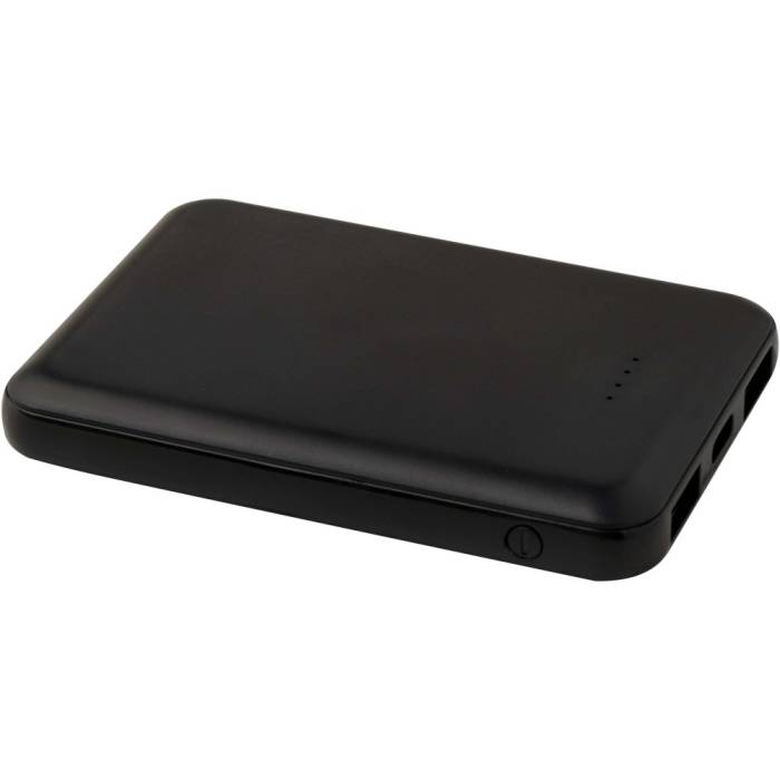 Asama újrahasznosított műanyag powerbank, 5000 mAh, fekete - fekete...<br><small>GO-12438390</small>