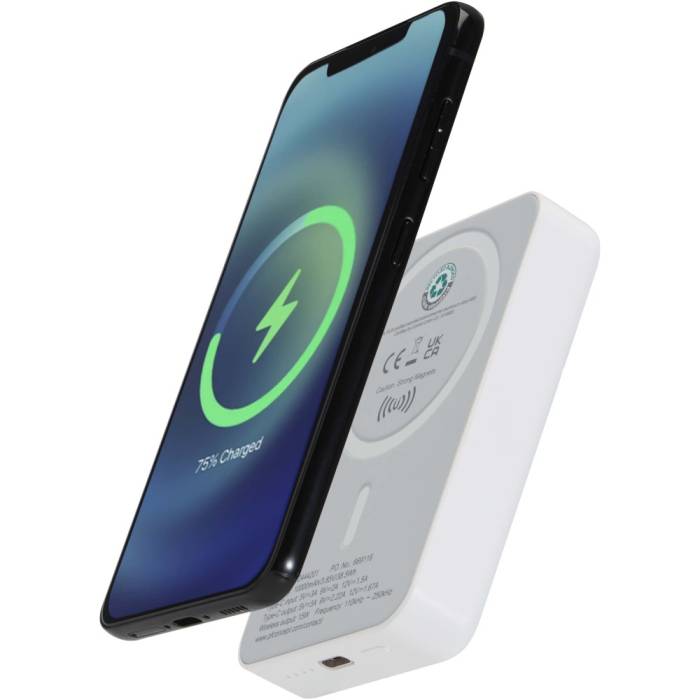 Acrab 10 000 mAh mágneses powerbank, fehér