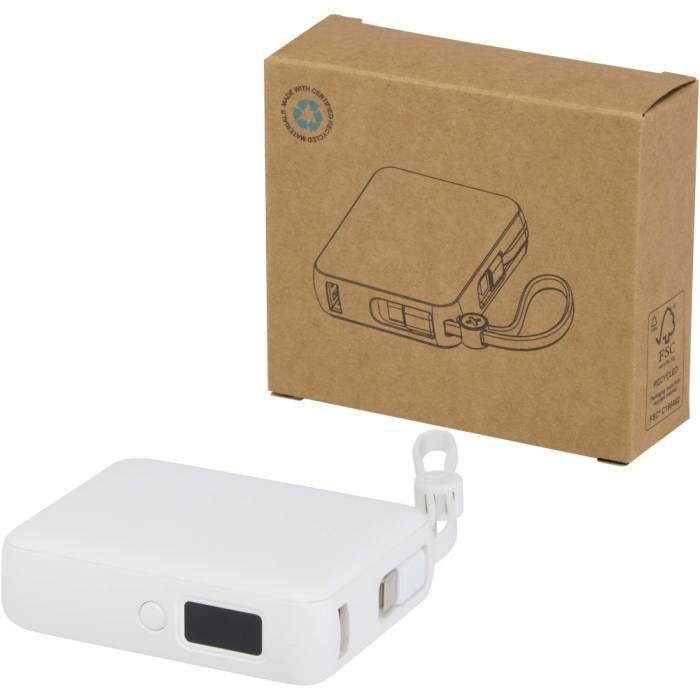 Acrux 10 000 mAh powerbank, fehér