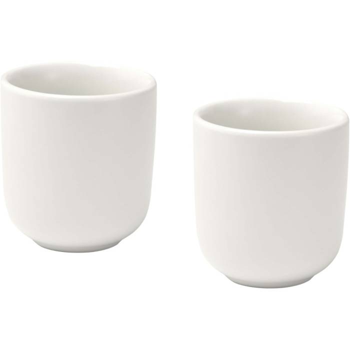 Male kerámia kávéscsésze szett, 2 db, 90 ml, fehér - fehér<br><small>GO-12639701</small>