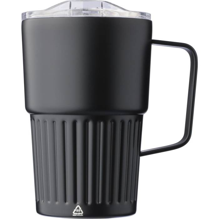 Újraacél útibögre, 450 ml, fekete
