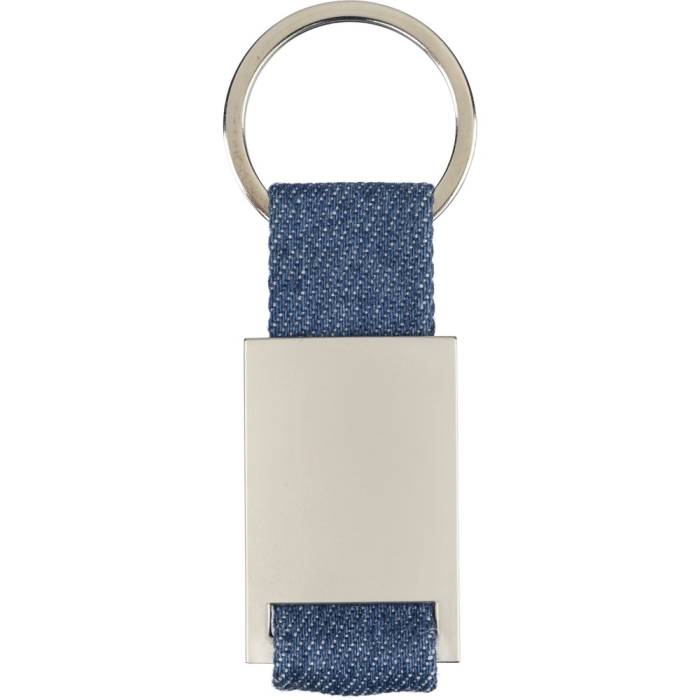 Denim kulcstartó, kék