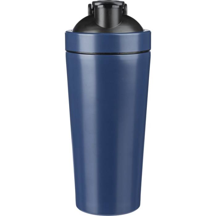 Újraacél sportpalack és shaker, szimplafalú, 750 ml, kobal...