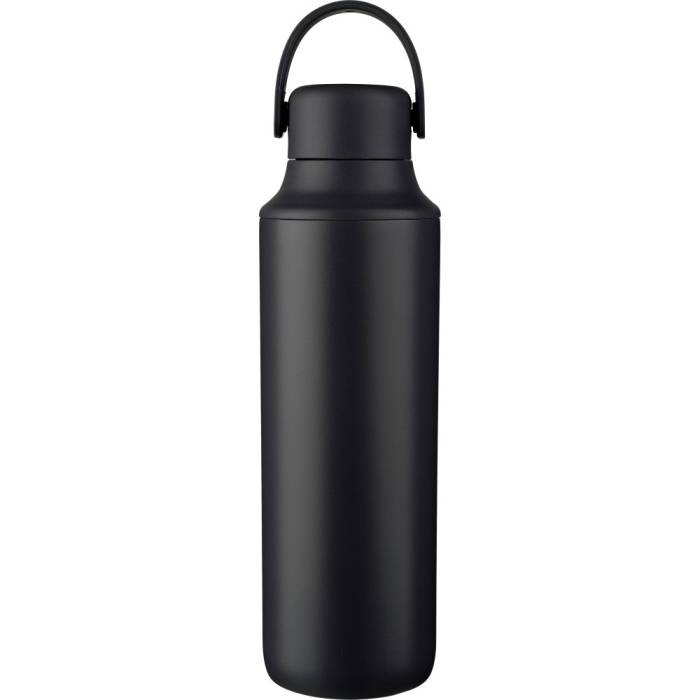 Rozsdamentes acél duplafalú palack, 500 ml, fekete