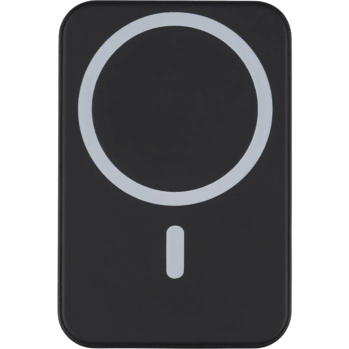 Vezeték nélküli powerbank, 5000 mAh, fekete