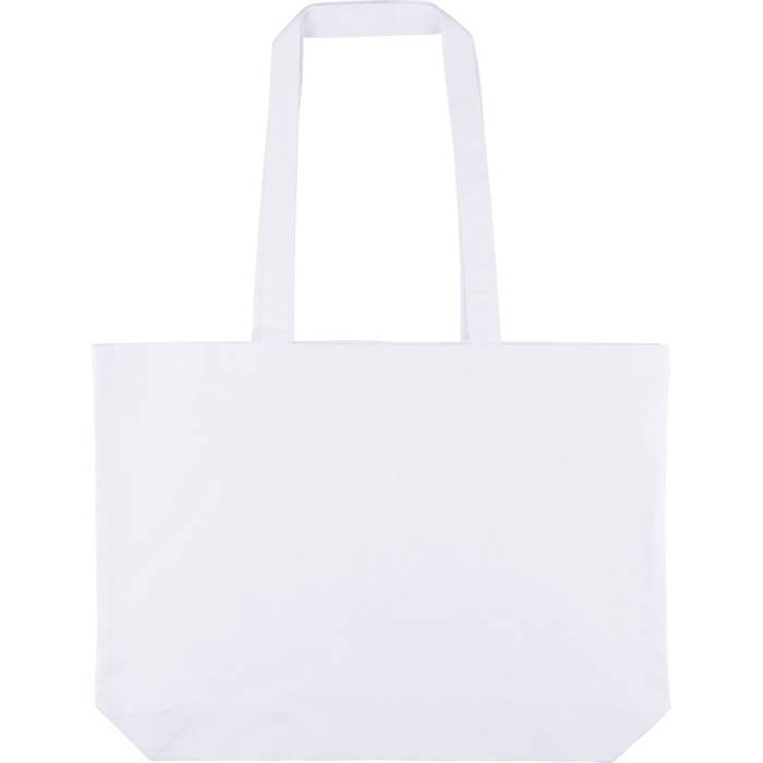 Bevásárlótáska, Oeko-Tex 140 g/m2 pamut, fehér - fehér<br><small>GO-1349514-02</small>