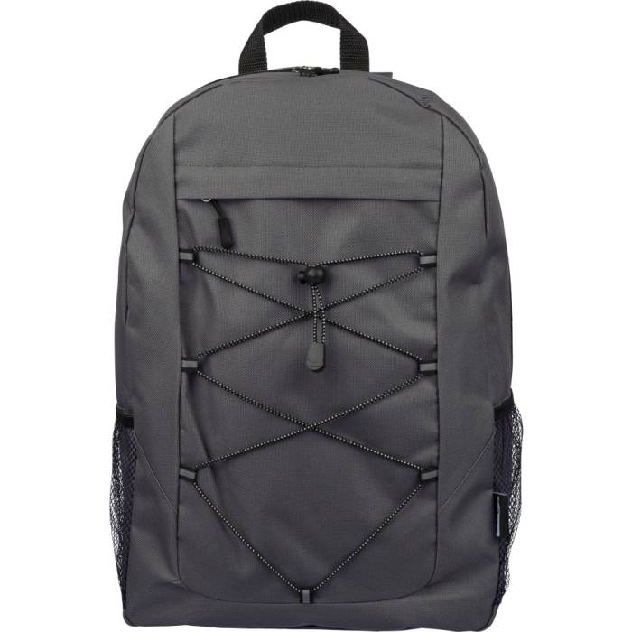 Hátizsák, 600D újra-poliészter, szürke