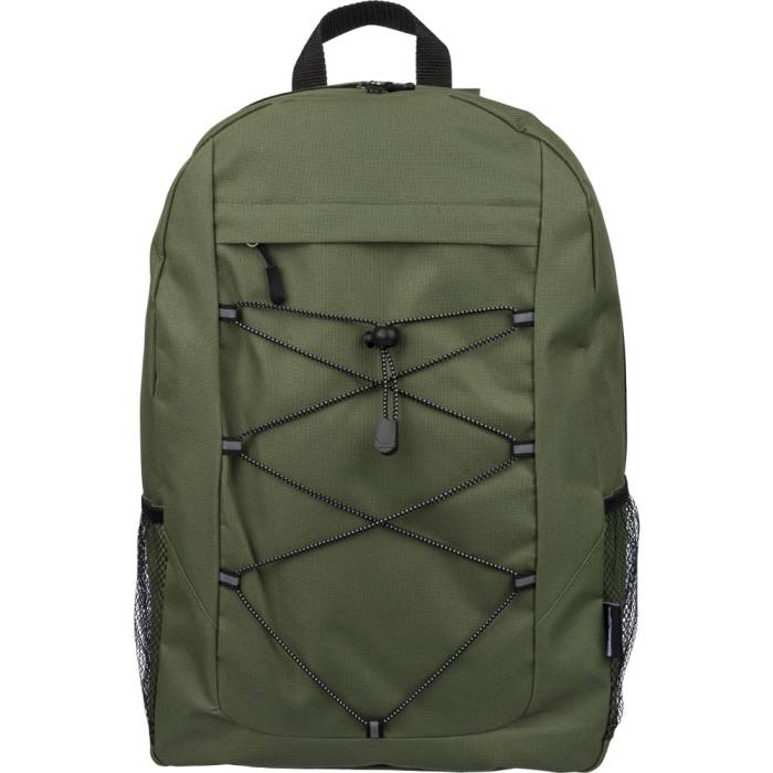 Hátizsák, 600D újra-poliészter, zöld - zöld<br><small>GO-1349536-04</small>