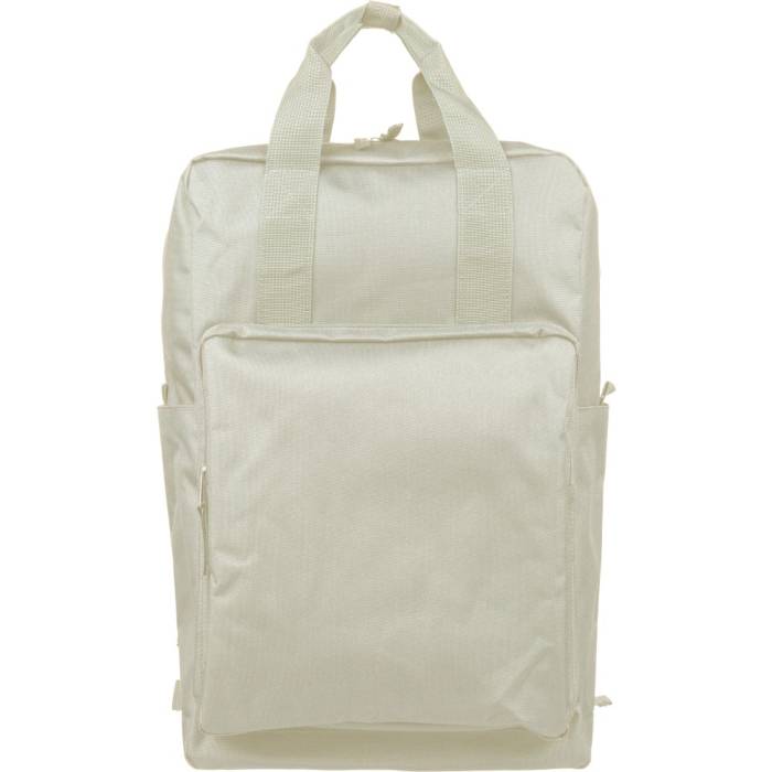 Hátizsák, 900D újra-poliészter, bézs