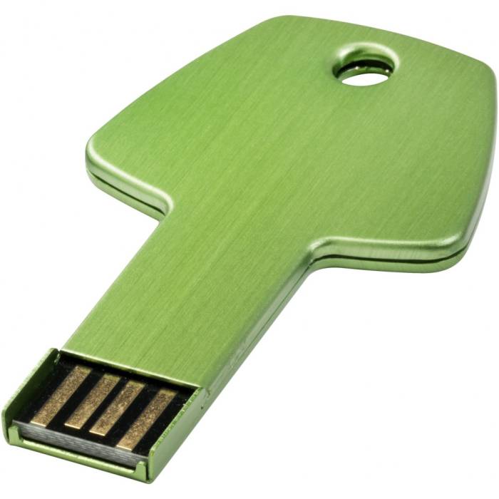 Kulcs pendrive, zöld, 4GB (raktári) - <br><small>GO-1Z33393GC</small>