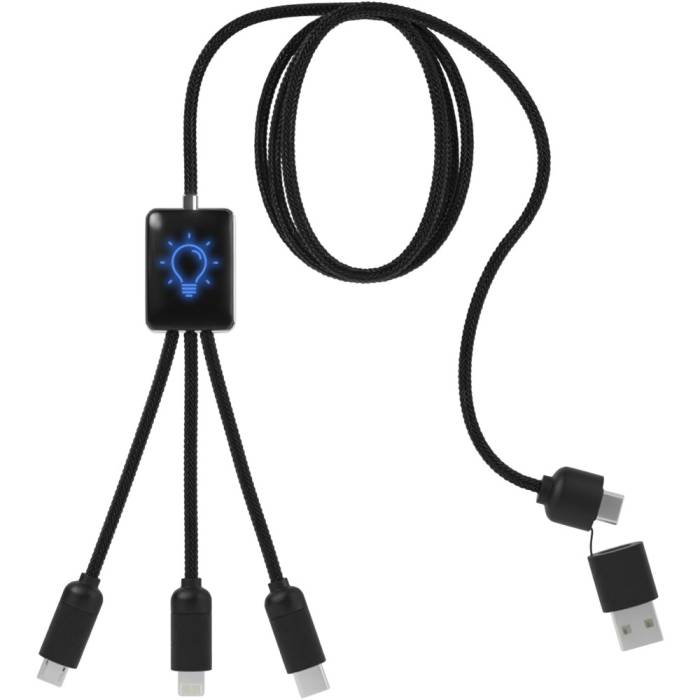 SCX.design C28 5-in-1 kihúzható vezeték, kék/fekete - kék/fekete<br><small>GO-2PX06452</small>
