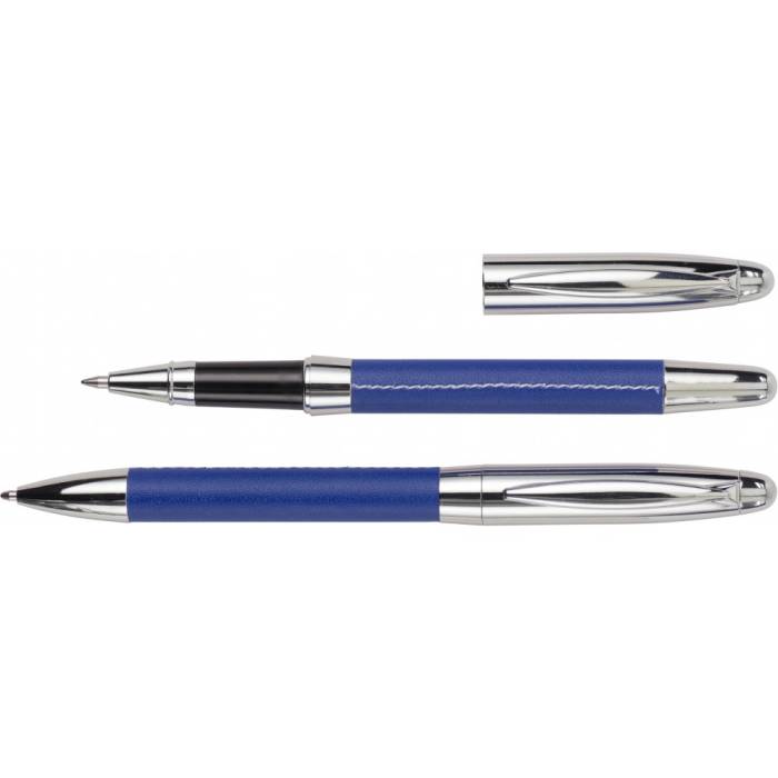 Tollkészlet fekete tollbetéttel, fém, cipzáras tokban, kék - kék...<br><small>GO-3006-23</small>