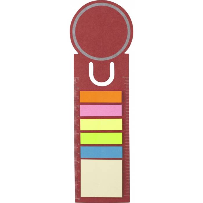 Kör alakú könyvjelző, öntapadó lapokkal, piros - piros<br><small>GO-3115-08</small>