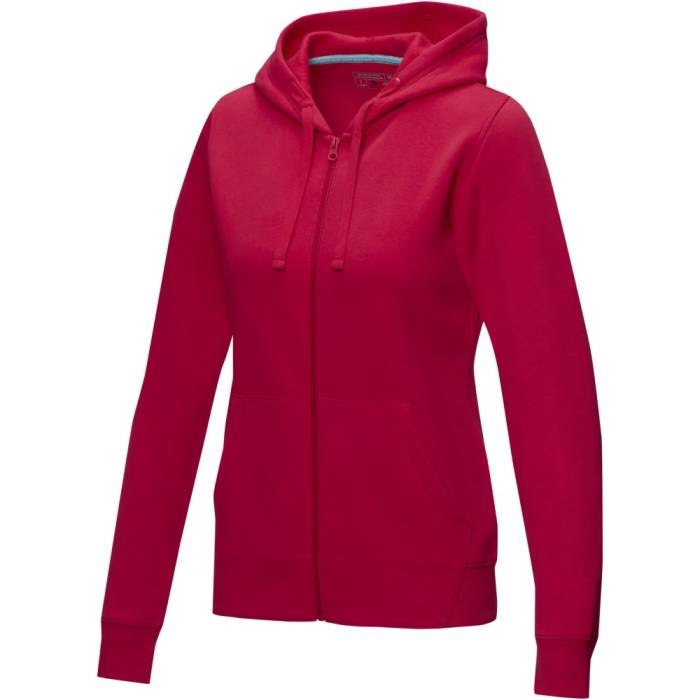 Elevate Ruby női organikus kapucnis pulóver, piros, XS
