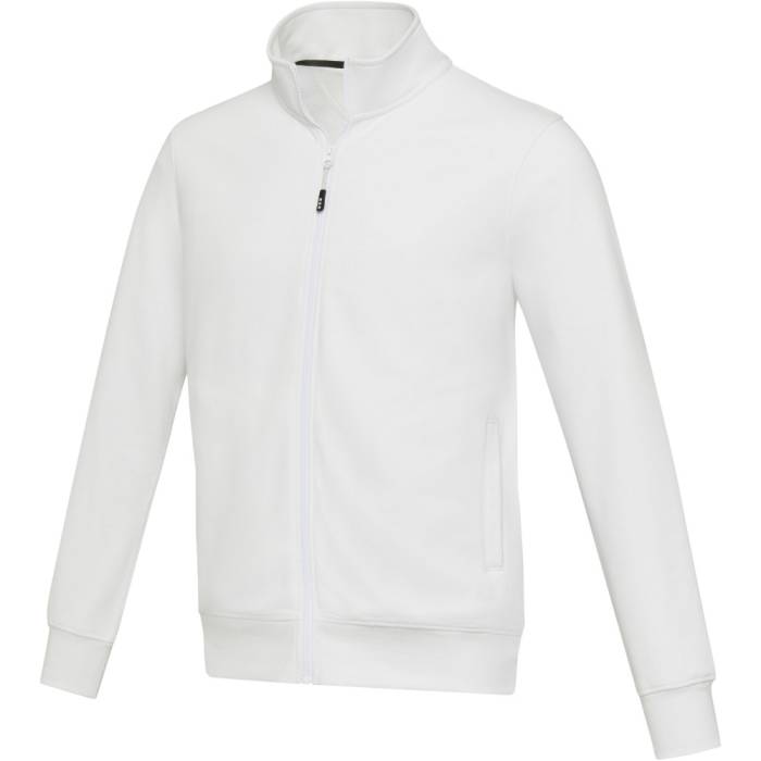 Elevate Galena uniszex cipzáras pulóver, fehér, XL