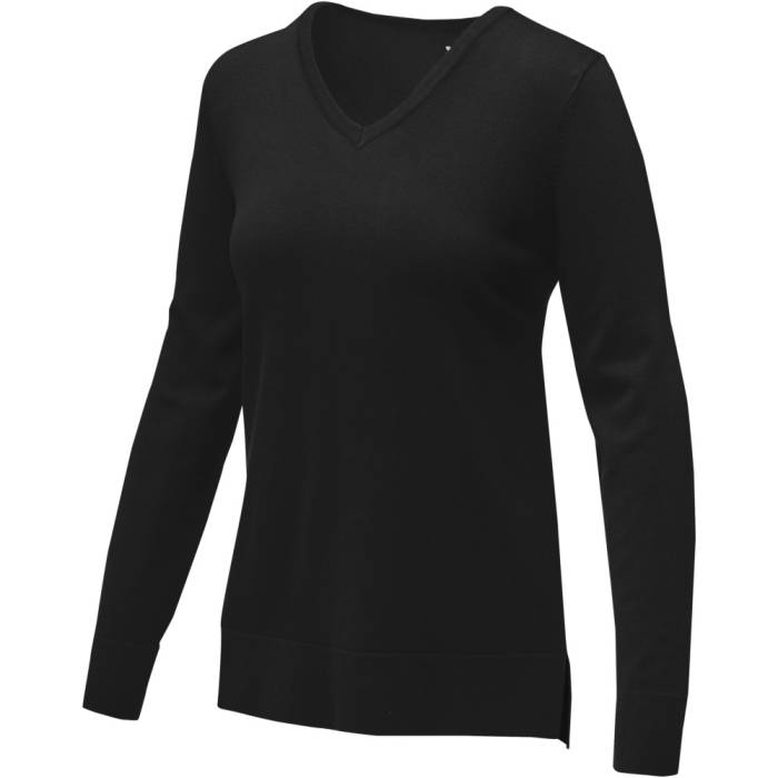 Elevate Stanton női V-nyakú pulóver, fekete, S - fekete<br><small>GO-38226991</small>