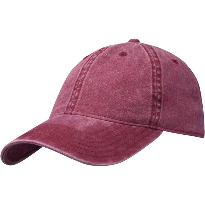 Grafton 6 paneles koptatott sapka, bordó - bordó<br><small>GO-38687220</small>
