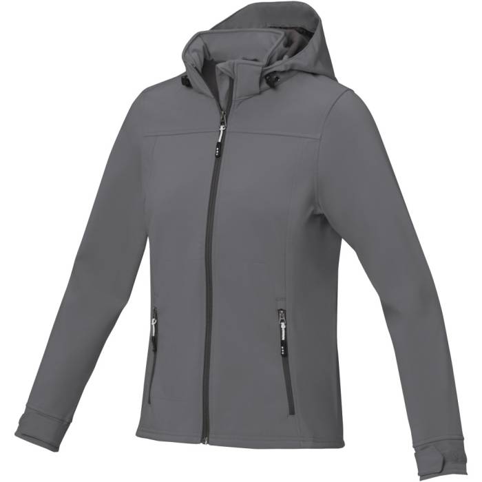 Elevate Langley kapucnis női kabát, acélszürke, L