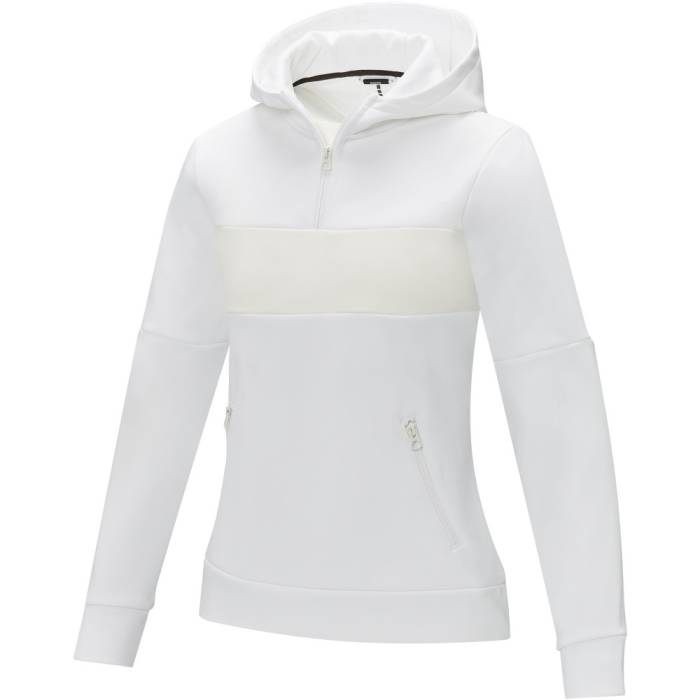 Elevate Sayan női félcipzáros kapucnis pulóver, fehér, XL...