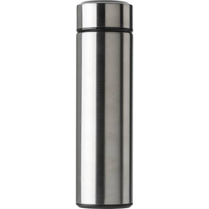 LED-es termosz teaszűrővel, 450 ml, ezüst - ezüst<br><small>GO-427380-32</small>