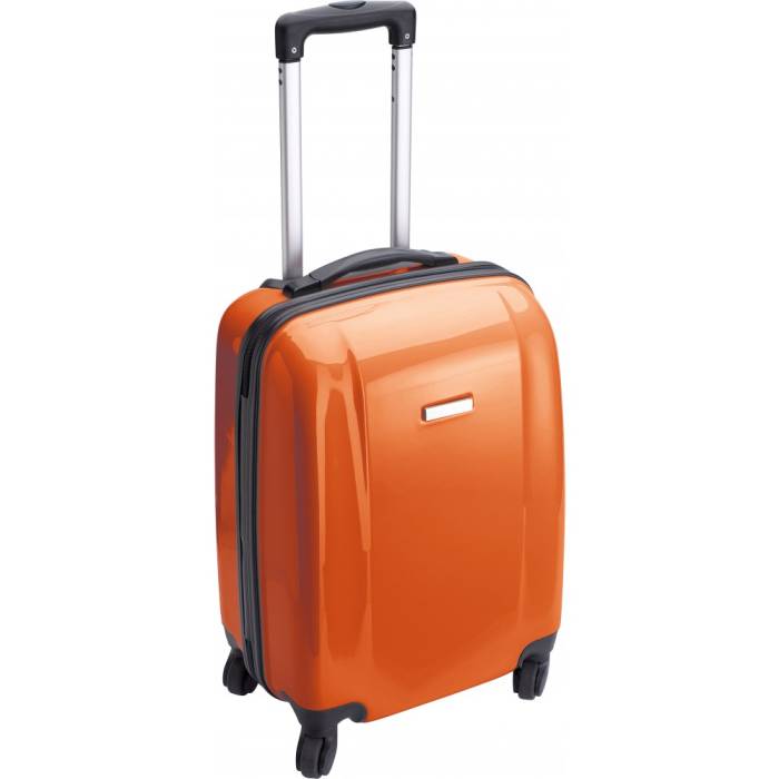 Gurulós bőrönd, narancs