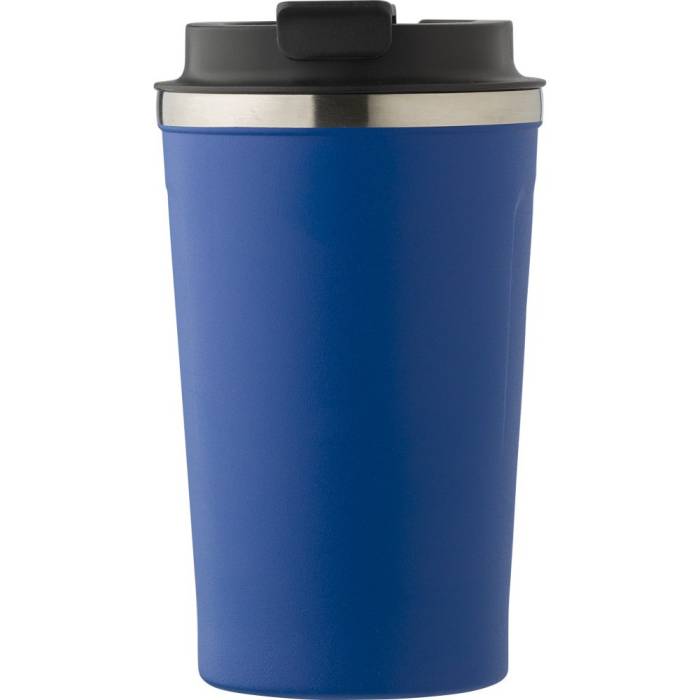 Duplafalú fedeles pohár, 380 ml, kék
