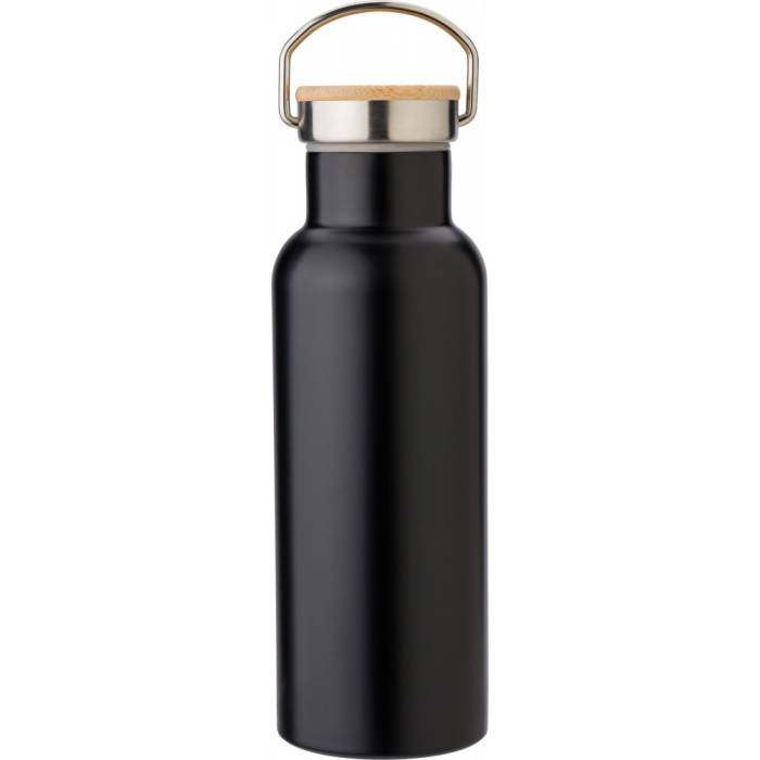 Duplafalú rozsdamentes acél palack, 500 ml, fekete - fekete<br><small>GO-668130-01</small>