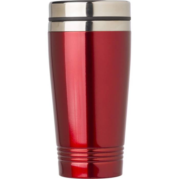 Duplafalú pohár, 450 ml, piros