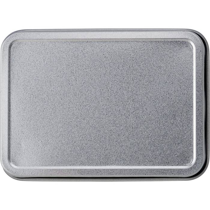 Kártyapakli fém dobozban, ezüst - ezüst<br><small>GO-771596-32</small>