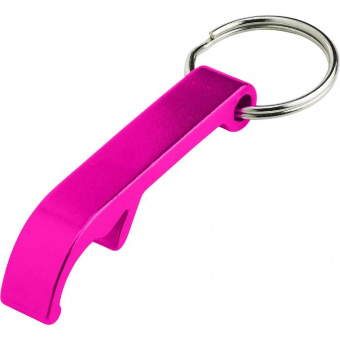 Alumínium üvegnyitó/kulcstartó, pink - pink<br><small>GO-8517-17</small>