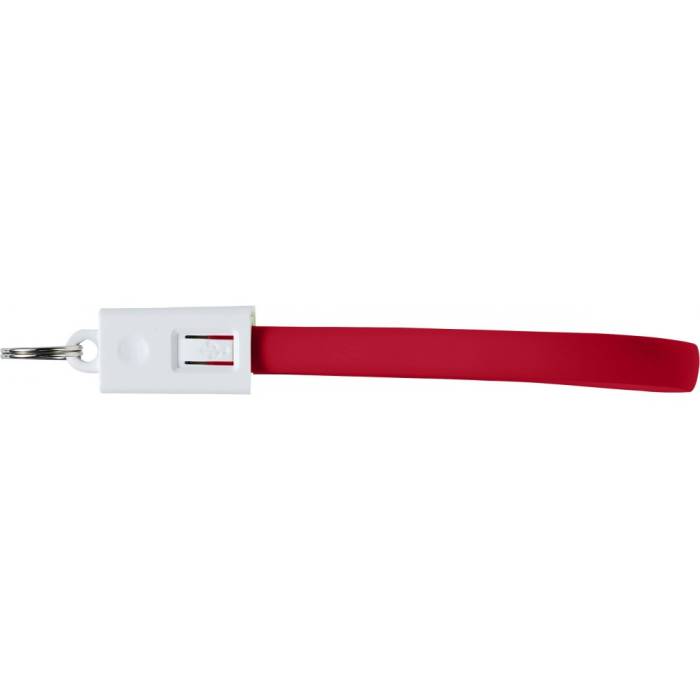 Töltőkábel és kulcstartó, piros - piros<br><small>GO-8527-08</small>