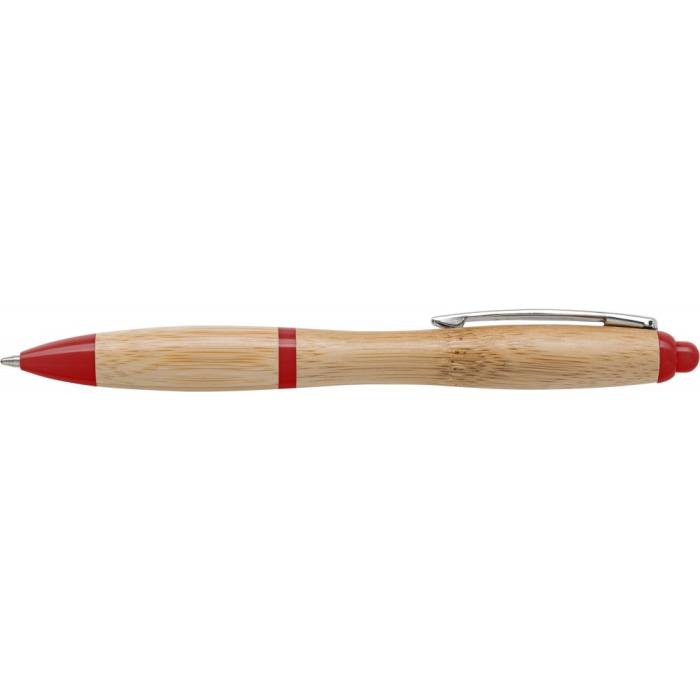 Bambusz golyóstoll kék tollbetéttel, piros - piros<br><small>GO-8794-08</small>