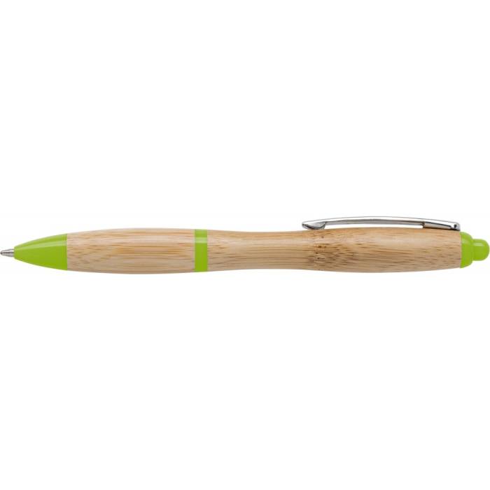 Bambusz golyóstoll kék tollbetéttel, lime - lime<br><small>GO-8794-19</small>