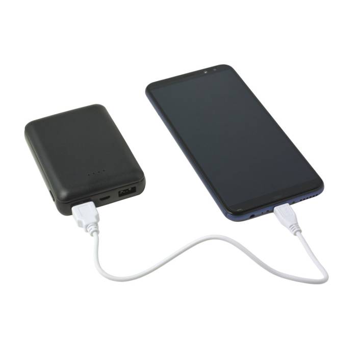 Powerbank, 10 000 mAh, fekete
