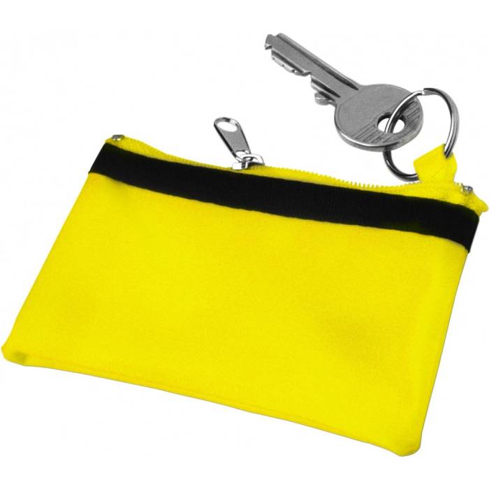 Kulcstartó cipzáras tartóval, sárga - sárga<br><small>GO-9124-06</small>