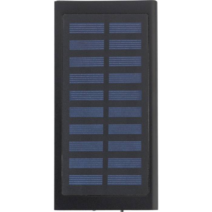 Napelemes powerbank, 8000 mAh, fekete