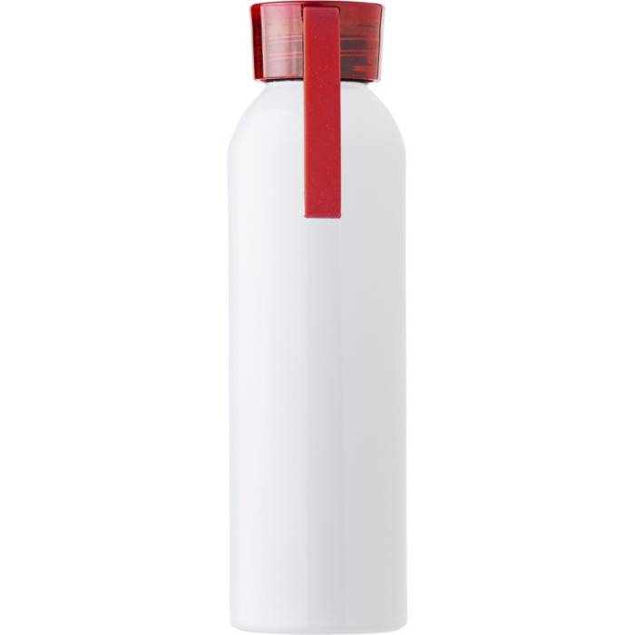 Alumínium palack, 650 ml, fehér/piros - fehér/piros<br><small>GO-9303-08</small>