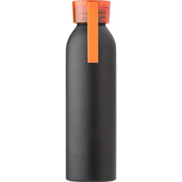 Alumínium palack, 650 ml, fekete/narancs