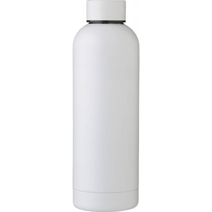 Újraacél duplafalú palack, 500 ml, fehér