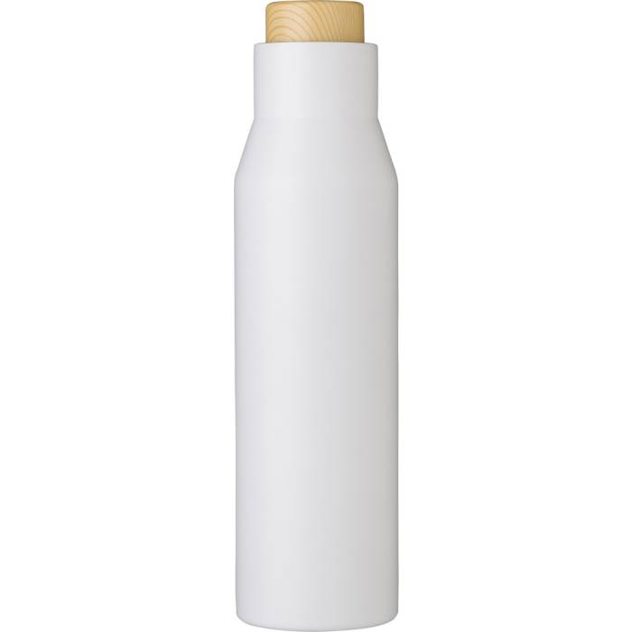 Rozsdamentes acél, duplafalú palack, 500 ml, fehér - fehér<br><small>GO-971877-02</small>