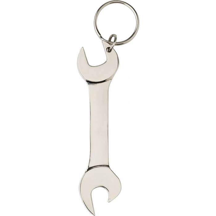 Villáskulcs alakú kulcstartó, ezüst