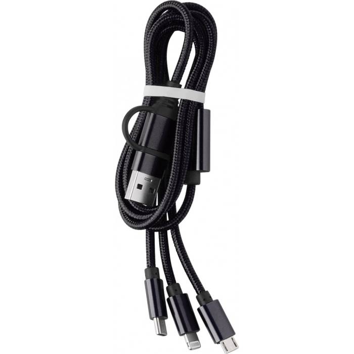 Töltőkábel USB/C, fekete