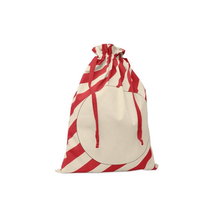 Nagy pamut mikulás tasak, Piros - Piros<br><small>GO-CX1567-05</small>