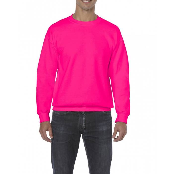 Gildan Heavy Blend pulóver, Safety Pink, XL