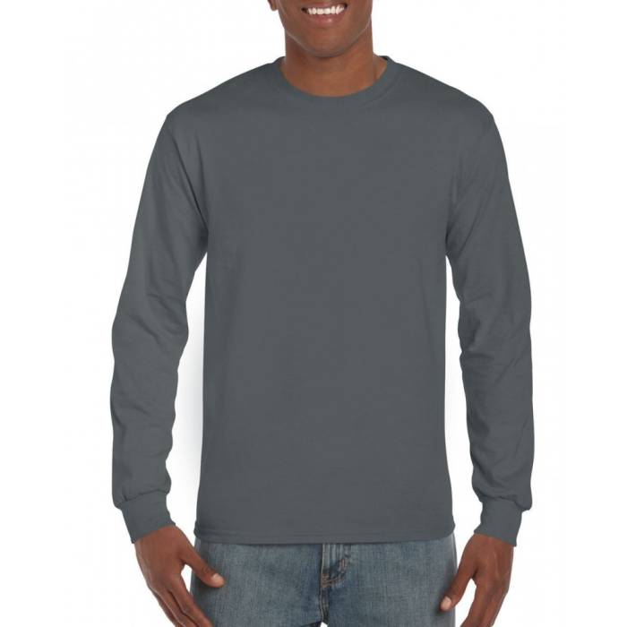 Gildan Ultra férfi hosszúujjú póló, Charcoal, S