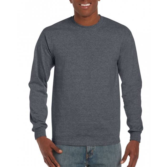 Gildan Ultra férfi hosszúujjú póló, Dark Heather, XL - Dark Heather<br><small>GO-GI2400DH-4</small>